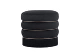 TOV-OC68566 Lakka Black Velvet Ottoman
