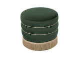 TOV-OC68564 Lakka Green Velvet Ottoman