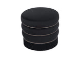 TOV-OC68566 Lakka Black Velvet Ottoman