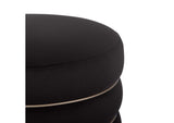 TOV-OC68566 Lakka Black Velvet Ottoman