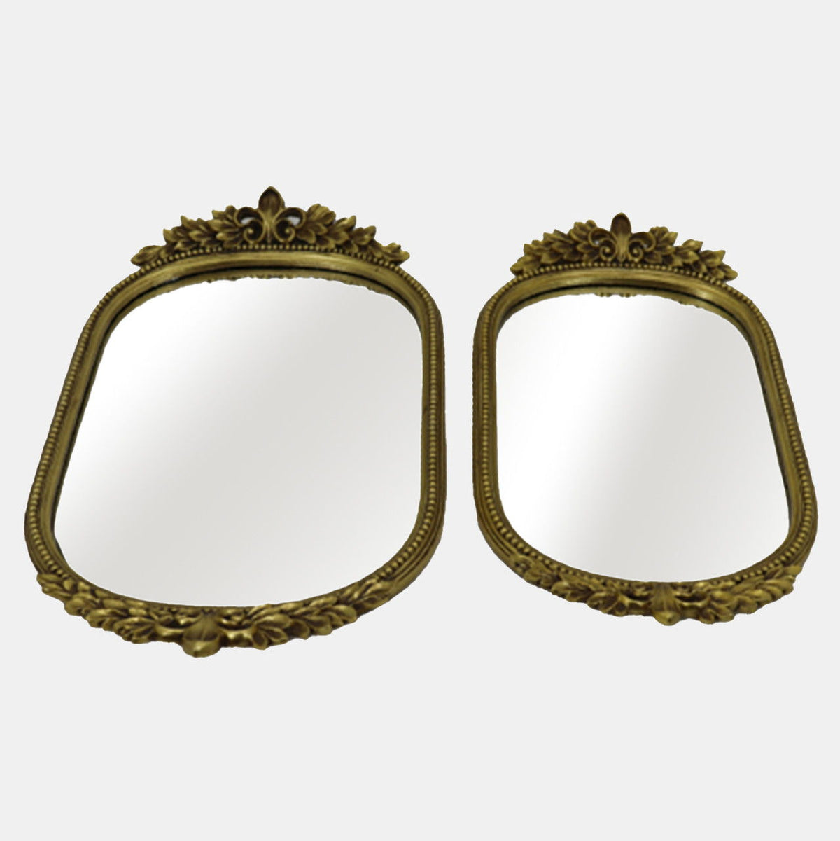 16" / 18" Fleur Ornate Trays (Set of 2) - Gold
