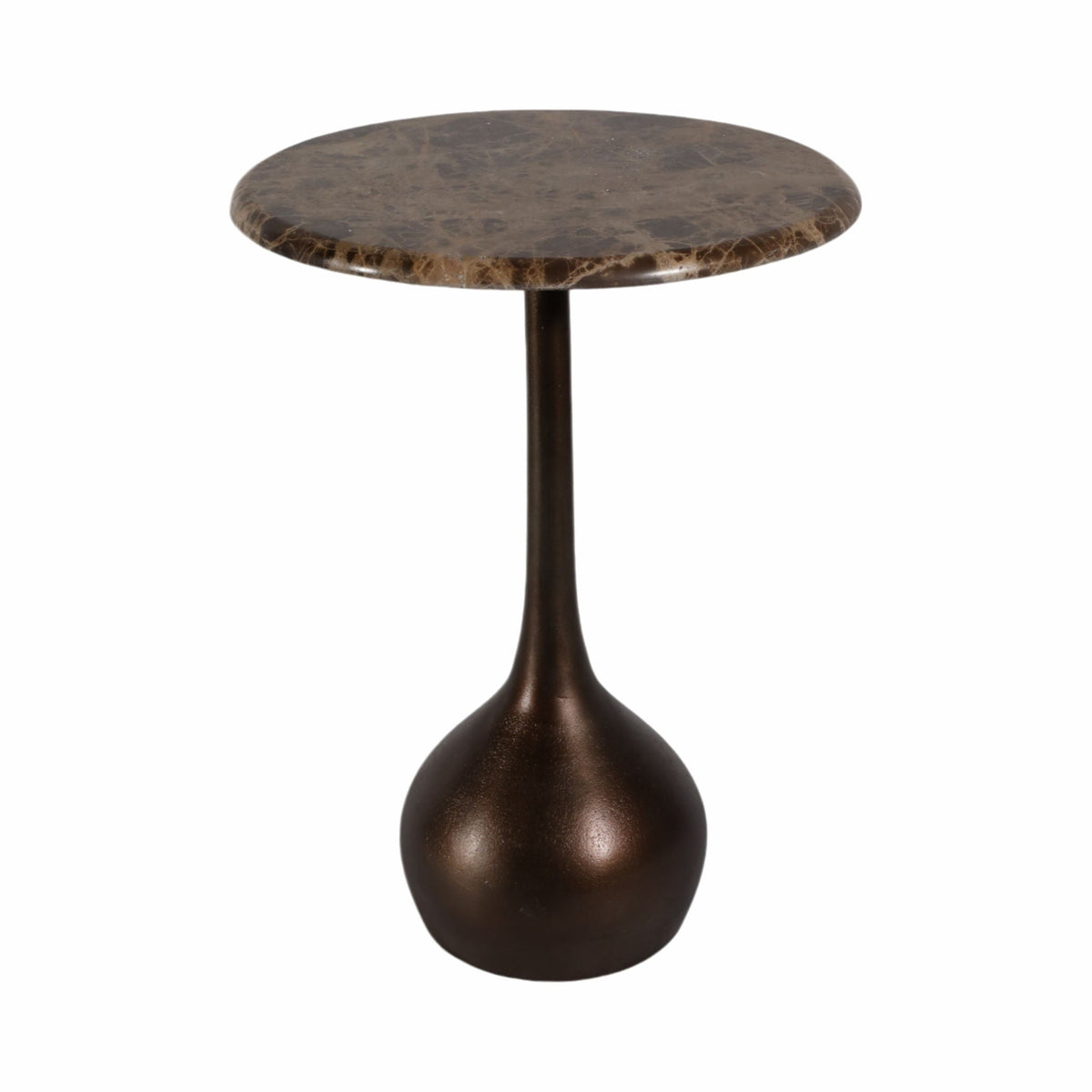 20" Marble Accent Table Ball Base - Brown