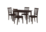 150152 Gomez 5-piece Rectangular Dining Table Set Cappuccino