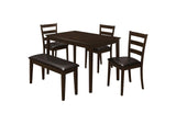 150232 Guillen 5-piece Rectangular Dining Table Set Cappuccino