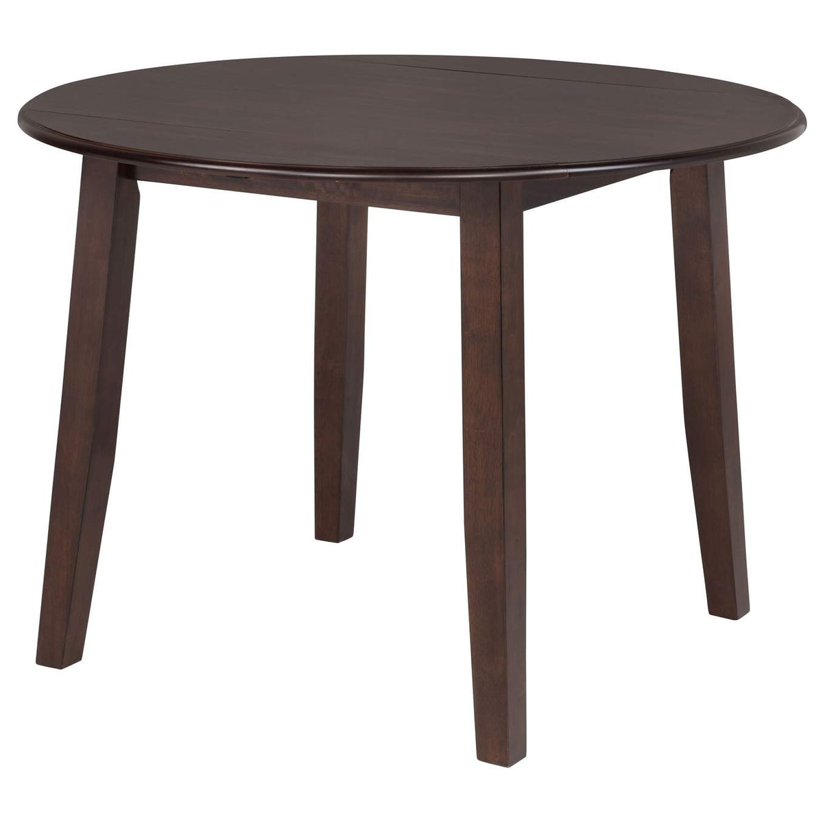 150340 Barton 5-piece Round Wood Dining Table Set Dark Brown