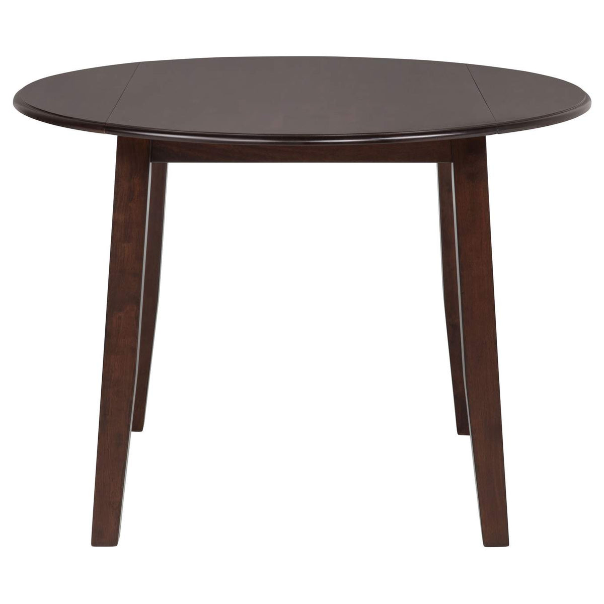 150340 Barton 5-piece Round Wood Dining Table Set Dark Brown