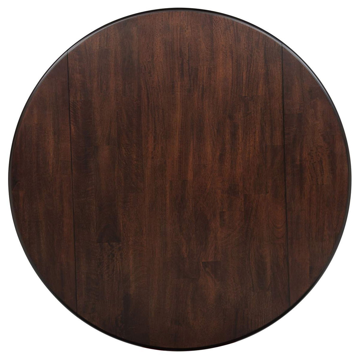 150340 Barton 5-piece Round Wood Dining Table Set Dark Brown
