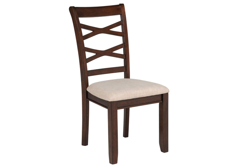 150340 Barton 5-piece Round Wood Dining Table Set Dark Brown