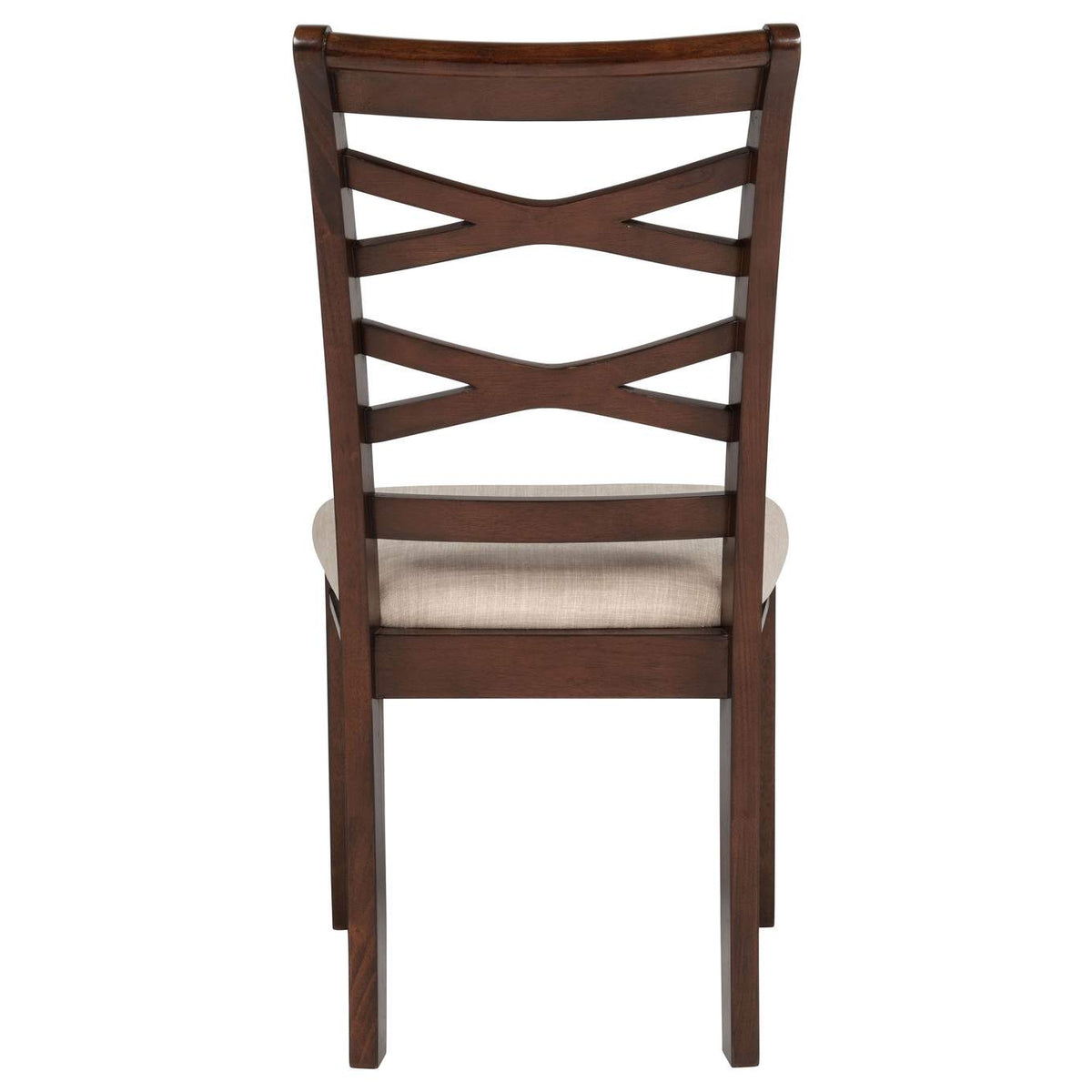 150340 Barton 5-piece Round Wood Dining Table Set Dark Brown