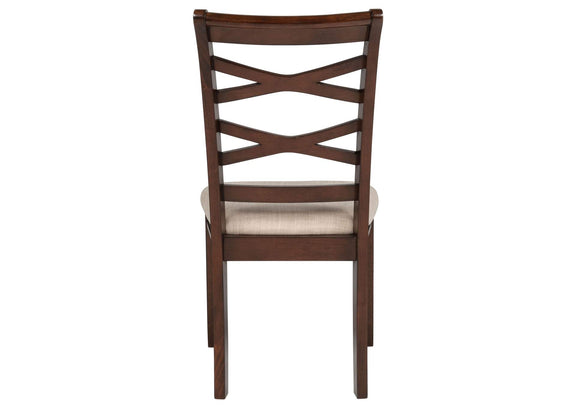 150340 Barton 5-piece Round Wood Dining Table Set Dark Brown