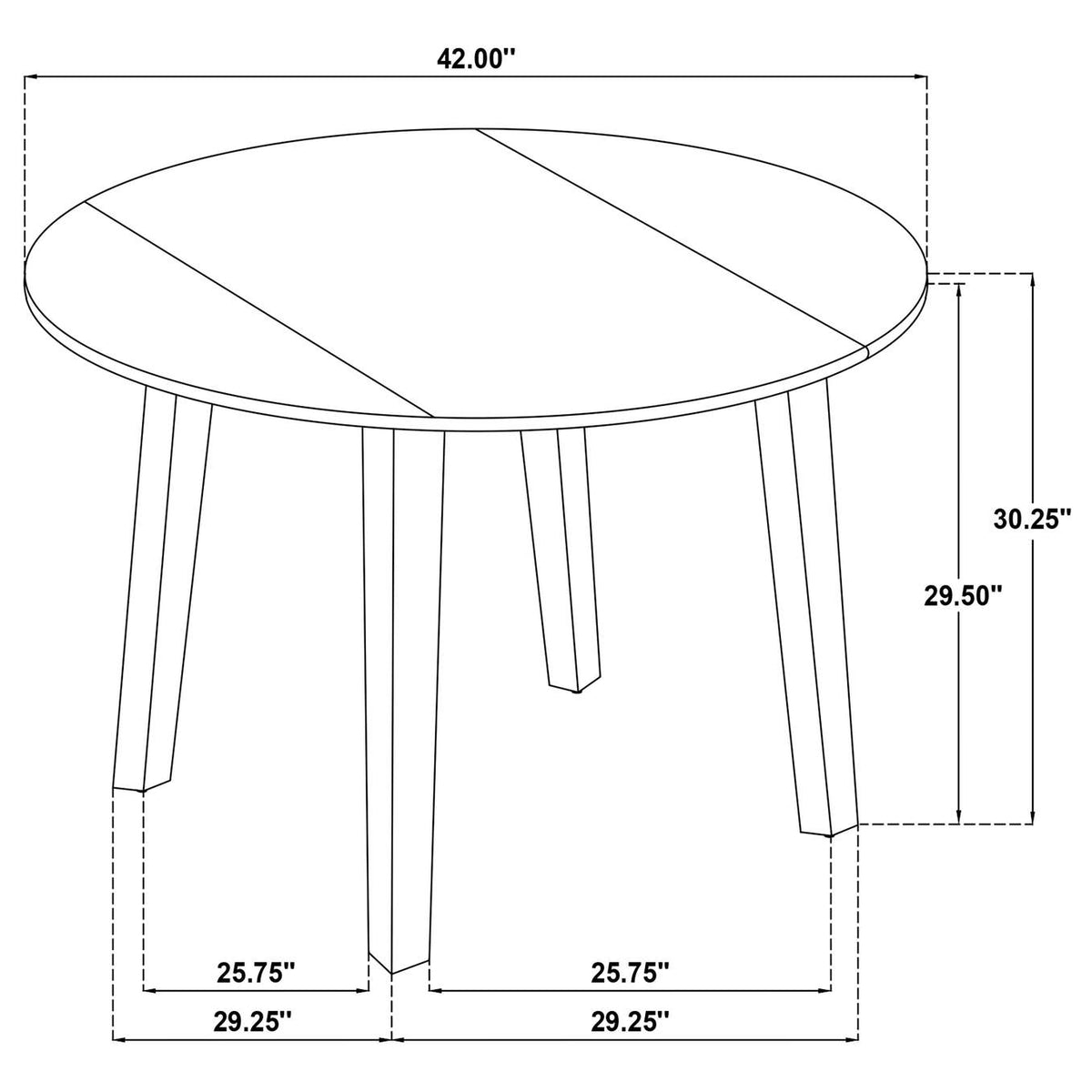 150340 Barton 5-piece Round Wood Dining Table Set Dark Brown