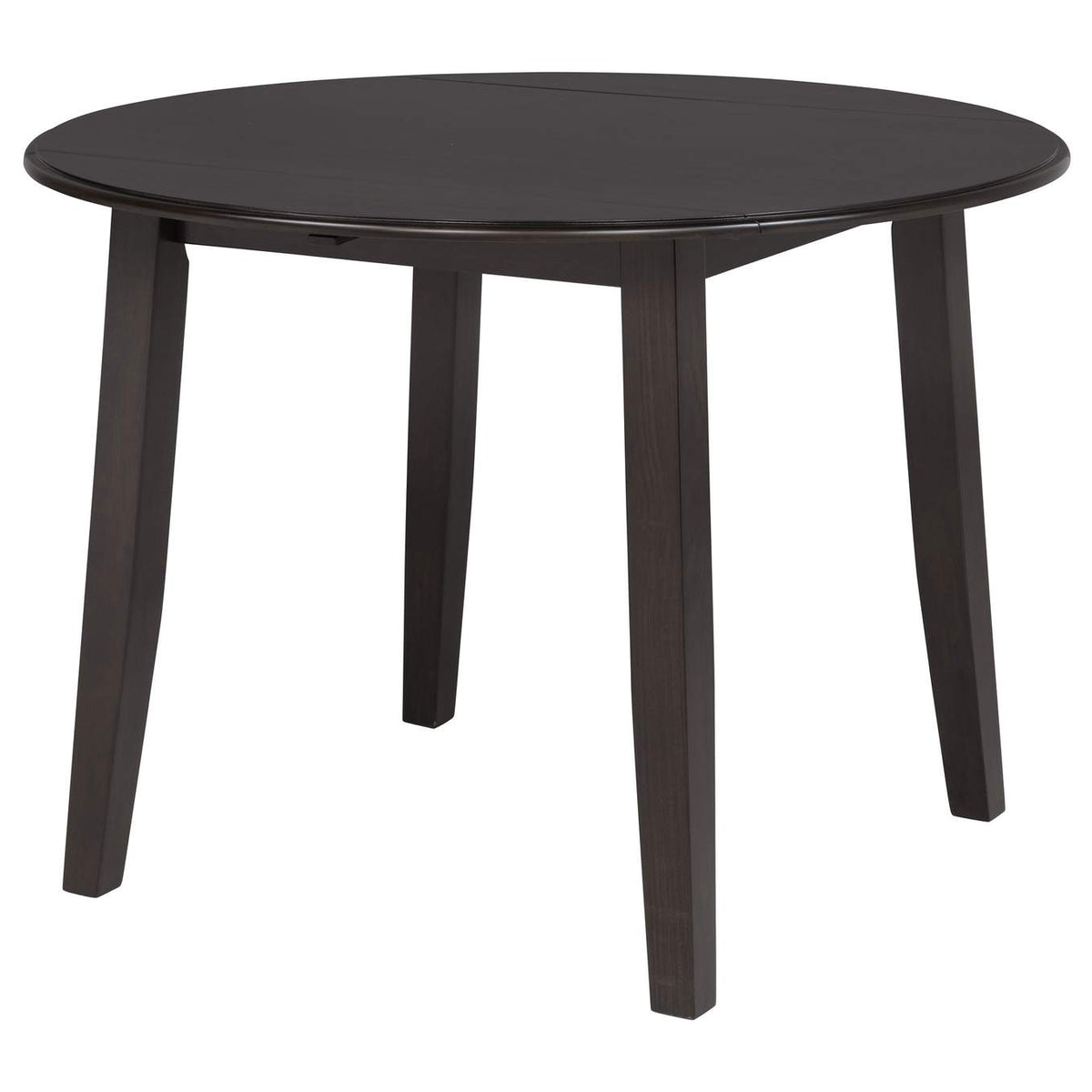150350 Catley 5-piece Round Drop Leaf Dining Table Set Dark Coffee