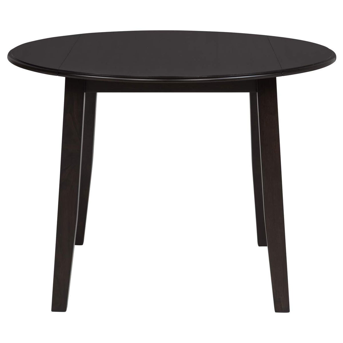 150350 Catley 5-piece Round Drop Leaf Dining Table Set Dark Coffee
