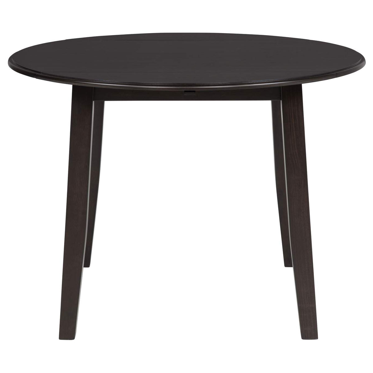 150350 Catley 5-piece Round Drop Leaf Dining Table Set Dark Coffee