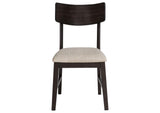 150350 Catley 5-piece Round Drop Leaf Dining Table Set Dark Coffee