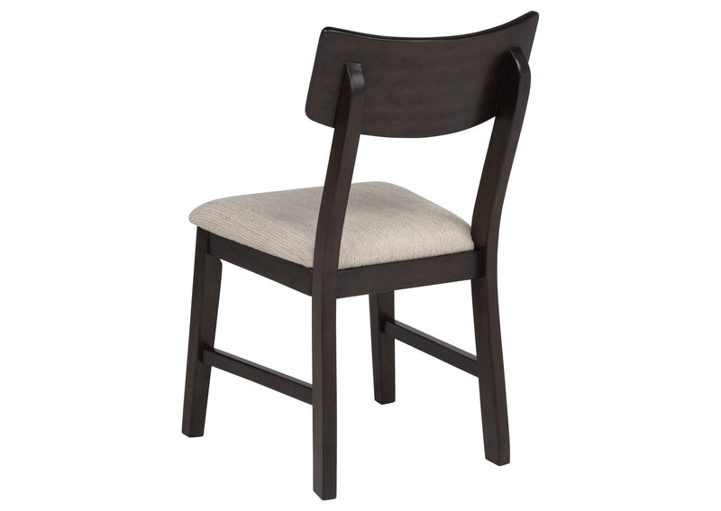 150350 Catley 5-piece Round Drop Leaf Dining Table Set Dark Coffee