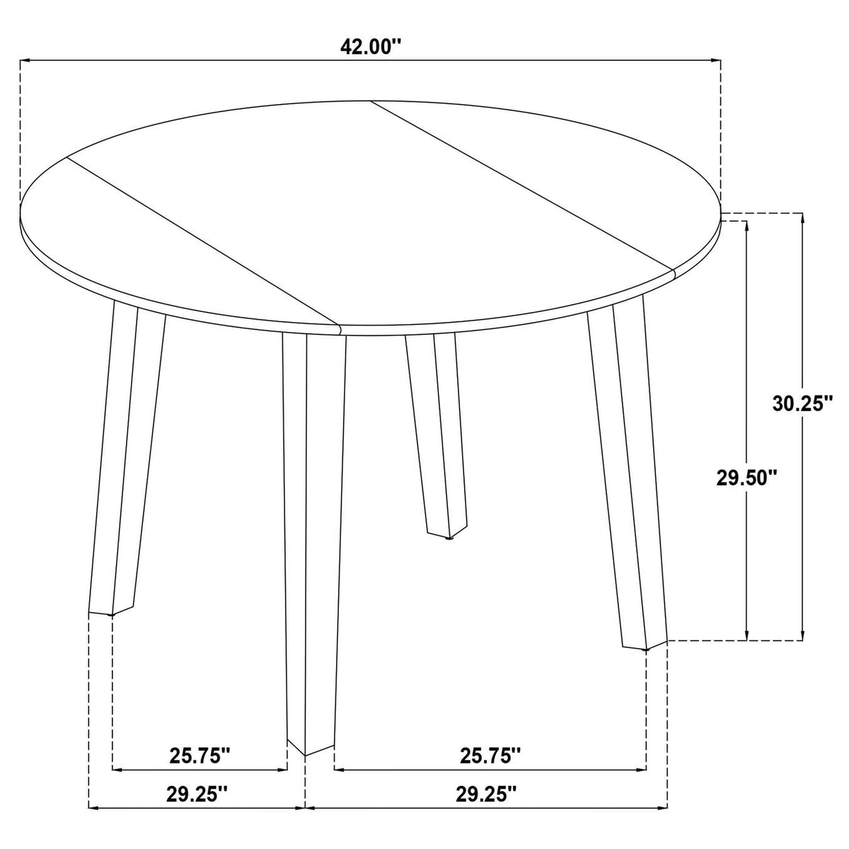 150350 Catley 5-piece Round Drop Leaf Dining Table Set Dark Coffee