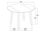 150350 Catley 5-piece Round Drop Leaf Dining Table Set Dark Coffee