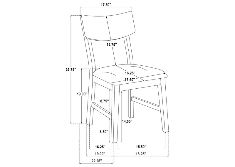 150350 Catley 5-piece Round Drop Leaf Dining Table Set Dark Coffee