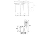 150430 Robles 5-piece Rectangular Dining Table Set Chestnut