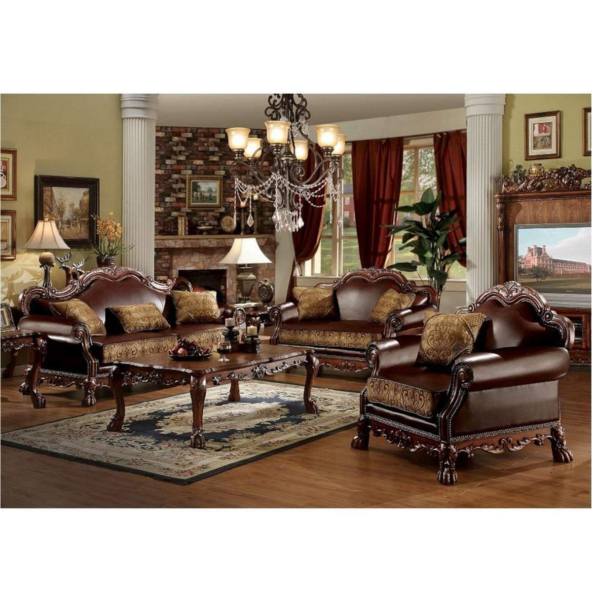15161 Dresden Loveseat with 2 Pillows