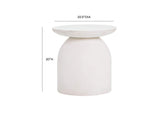 TOV-OC44184 Aloe White Concrete Side Table