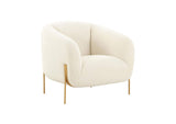 TOV-IHS68629 Kandra Cream Shearling Accent Chair