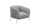 TOV-IHS68628 Kandra Grey Velvet Accent Chair