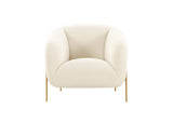 TOV-IHS68629 Kandra Cream Shearling Accent Chair