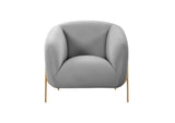 TOV-IHS68628 Kandra Grey Velvet Accent Chair