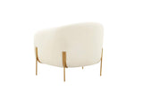 TOV-IHS68629 Kandra Cream Shearling Accent Chair