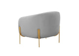 TOV-IHS68628 Kandra Grey Velvet Accent Chair