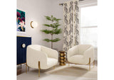 TOV-IHS68629 Kandra Cream Shearling Accent Chair