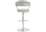 TOV-K3645 Cosmo Light Grey Performance Vegan Leather and Stainless Steel Barstool