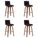 Vienna - 26" Swivel Counter Stool - Walnut Wood