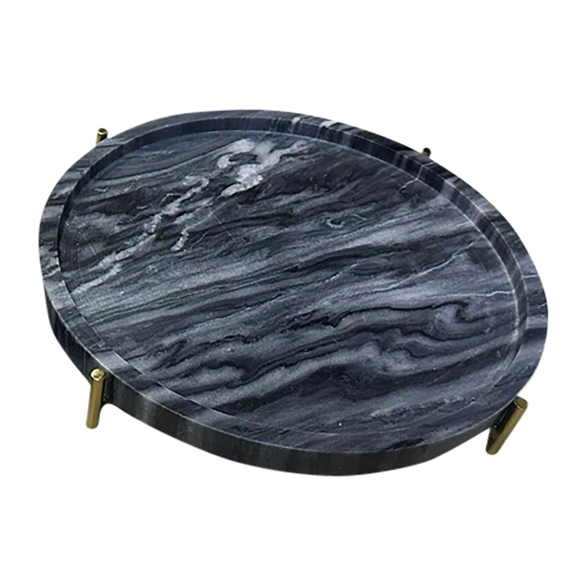 15" Oxford Large Marble Tray - Gray