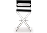 TOV-K3625 Director Black Performance Vegan Leather and Stainless Steel Barstool