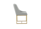 TOV-IHD68647 Lisa Grey Pleated Velvet Dining Chair