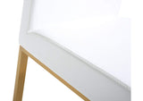 TOV-K3674 Denmark White Performance Vegan Leather and Gold Steel Barstool - Set of 2