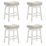 Lenon - Modern Farmhouse Wood Counter Height Kitchen Bar Stool