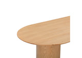 TOV-D54218 Brandy Natural Ash Wood Oval Dining Table