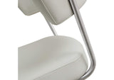 TOV-K3645 Cosmo Light Grey Performance Vegan Leather and Stainless Steel Barstool