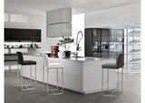 TOV-K3634 Denmark White Performance Vegan Leather and Stainless Steel Counter Stool - Set of 2
