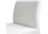 TOV-K3637 Denmark White Performance Vegan Leather and Stainless Steel Barstool - Set of 2