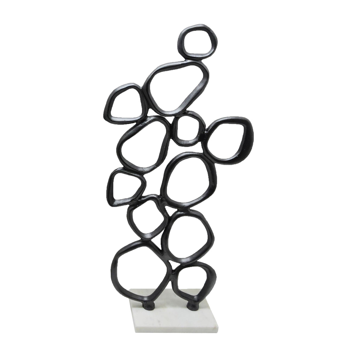 30" Tidus Large Ring Statuary - Black