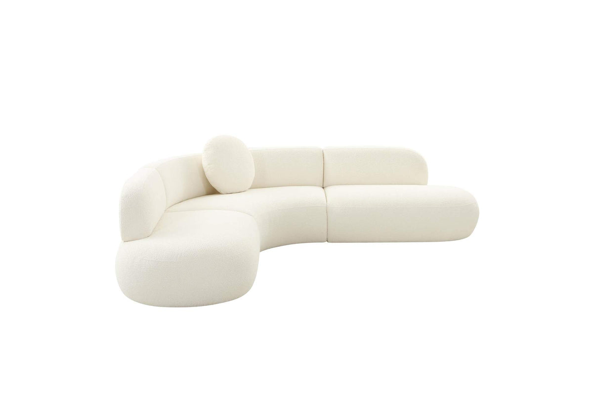 TOV-L68655-SEC Broohah Cream Boucle Sectional