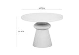TOV-D18432 Lupita White 42 Inch Dinette Table
