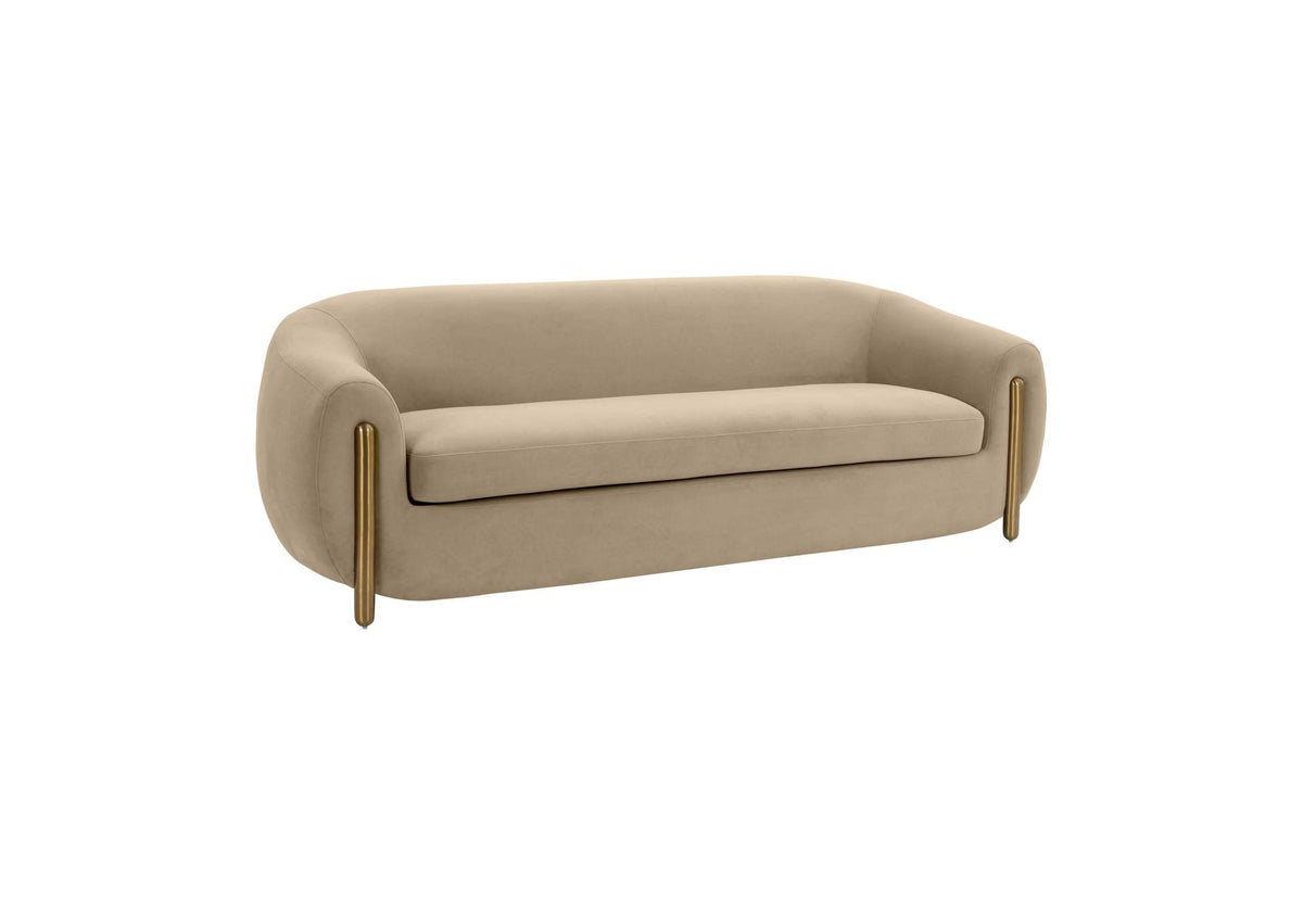 TOV-IHL68673 Lina Cafe Au Lait Brown Velvet Sofa