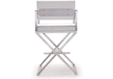 TOV-K3624 Director White Performance Vegan Leather and Stainless Steel Counter Stool