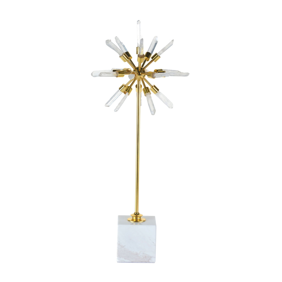 21" Darra Large Crystal Starburst Statuary - Clear / Frost